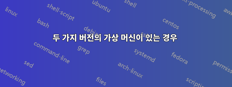 두 가지 버전의 가상 머신이 있는 경우