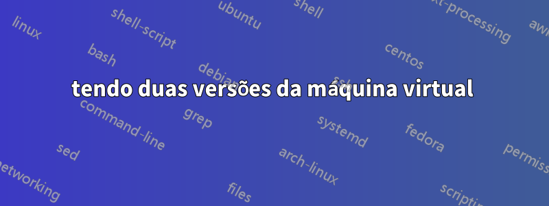 tendo duas versões da máquina virtual