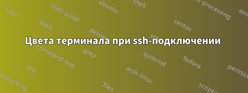 Цвета терминала при ssh-подключении