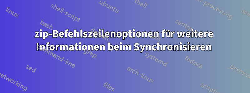 7zip-Befehlszeilenoptionen für weitere Informationen beim Synchronisieren