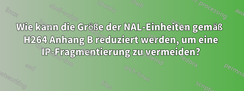 Wie kann die Größe der NAL-Einheiten gemäß H264 Anhang B reduziert werden, um eine IP-Fragmentierung zu vermeiden?