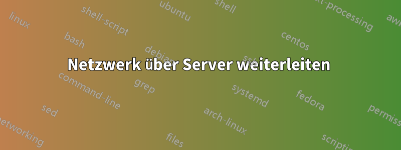 Netzwerk über Server weiterleiten