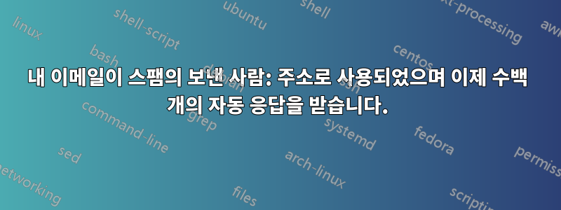 내 이메일이 스팸의 보낸 사람: 주소로 사용되었으며 이제 수백 개의 자동 응답을 받습니다.