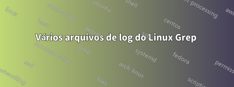 Vários arquivos de log do Linux Grep