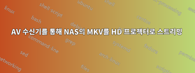 AV 수신기를 통해 NAS의 MKV를 HD 프로젝터로 스트리밍