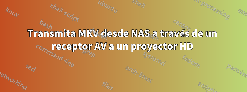 Transmita MKV desde NAS a través de un receptor AV a un proyector HD