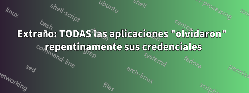 Extraño: TODAS las aplicaciones "olvidaron" repentinamente sus credenciales