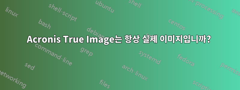 Acronis True Image는 항상 실제 이미지입니까?