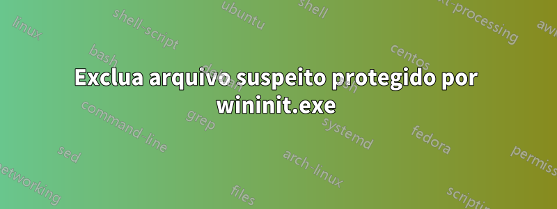 Exclua arquivo suspeito protegido por wininit.exe