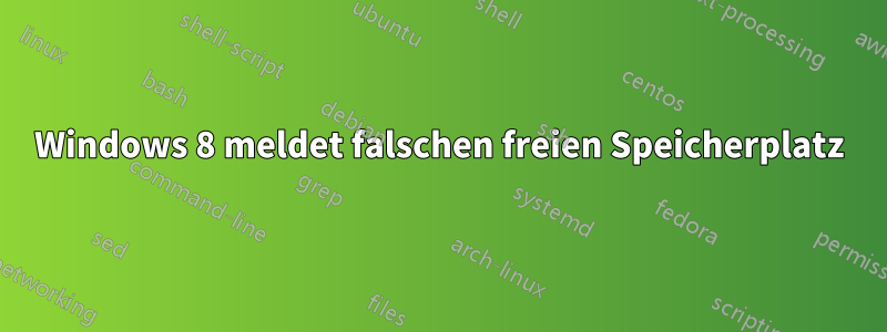 Windows 8 meldet falschen freien Speicherplatz