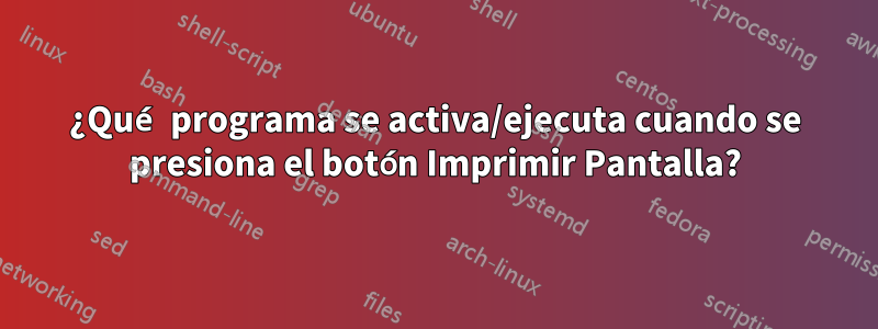 ¿Qué programa se activa/ejecuta cuando se presiona el botón Imprimir Pantalla?