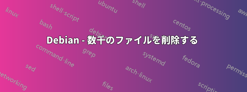 Debian - 数千のファイルを削除する