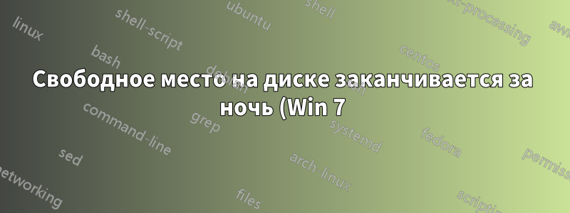 Свободное место на диске заканчивается за ночь (Win 7)