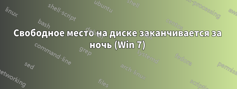 Свободное место на диске заканчивается за ночь (Win 7)