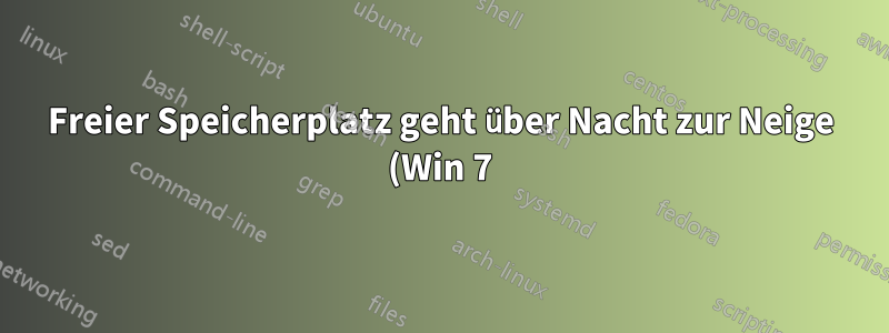 Freier Speicherplatz geht über Nacht zur Neige (Win 7)
