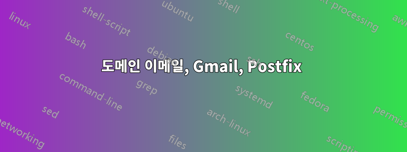 도메인 이메일, Gmail, Postfix