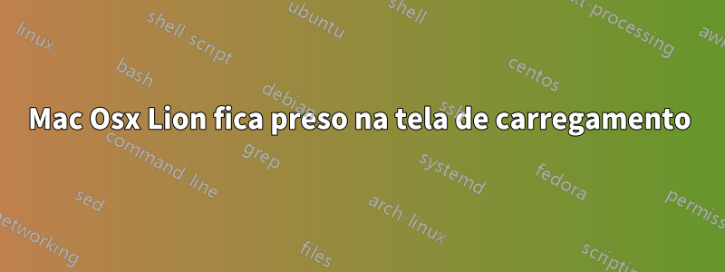 Mac Osx Lion fica preso na tela de carregamento