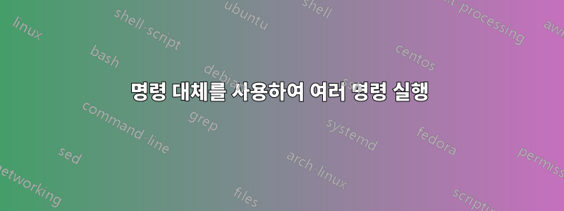 명령 대체를 사용하여 여러 명령 실행