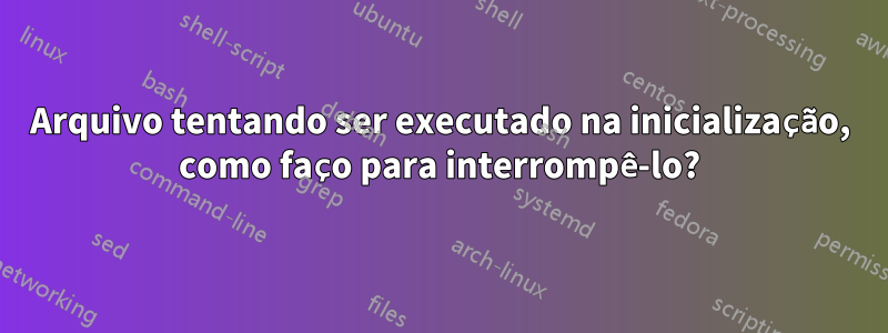 Arquivo tentando ser executado na inicialização, como faço para interrompê-lo?