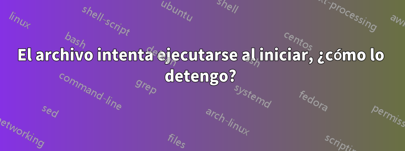 El archivo intenta ejecutarse al iniciar, ¿cómo lo detengo?