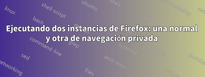 Ejecutando dos instancias de Firefox: una normal y otra de navegación privada