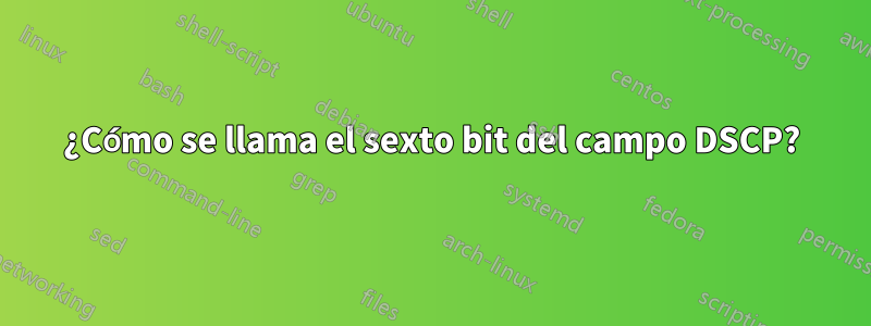 ¿Cómo se llama el sexto bit del campo DSCP?