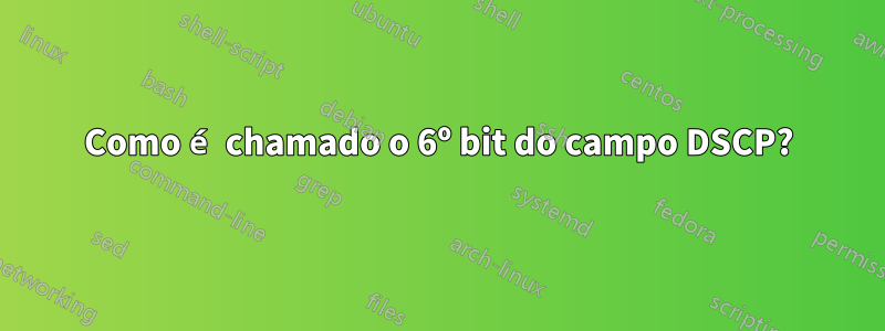 Como é chamado o 6º bit do campo DSCP?