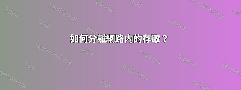 如何分離網路內的存取？