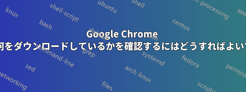 Google Chrome が現在何をダウンロードしているかを確認するにはどうすればよいですか?