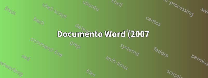 Documento Word (2007) com páginas faltando?