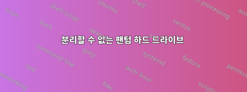 분리할 수 없는 팬텀 하드 드라이브