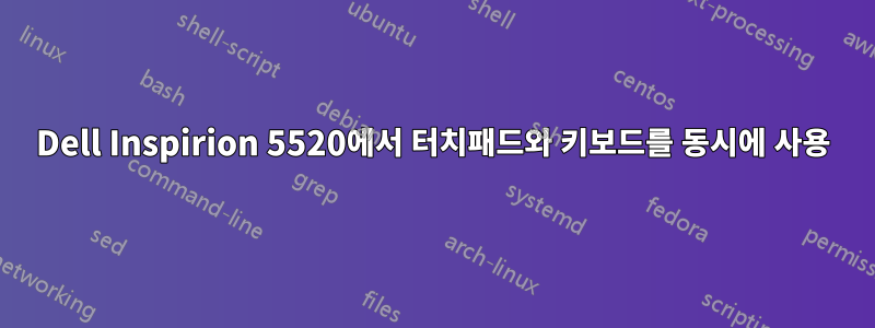 Dell Inspirion 5520에서 터치패드와 키보드를 동시에 사용