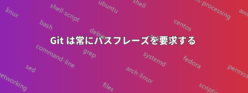 Git は常にパスフレーズを要求する