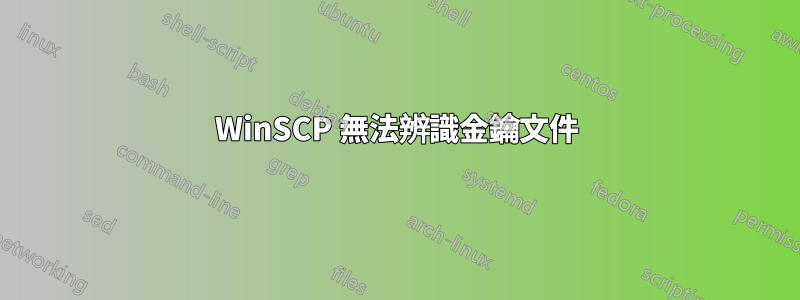 WinSCP 無法辨識金鑰文件