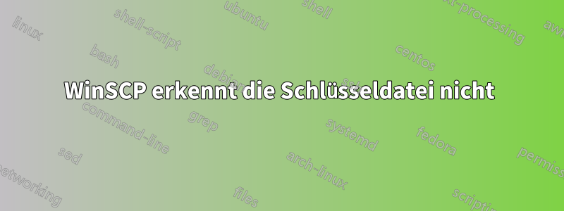 WinSCP erkennt die Schlüsseldatei nicht