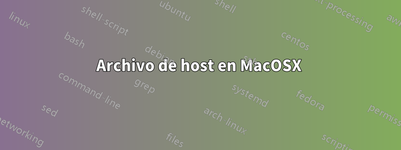 Archivo de host en MacOSX