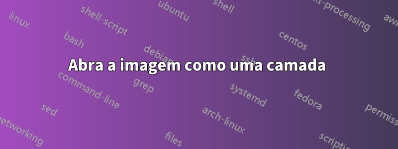 Abra a imagem como uma camada