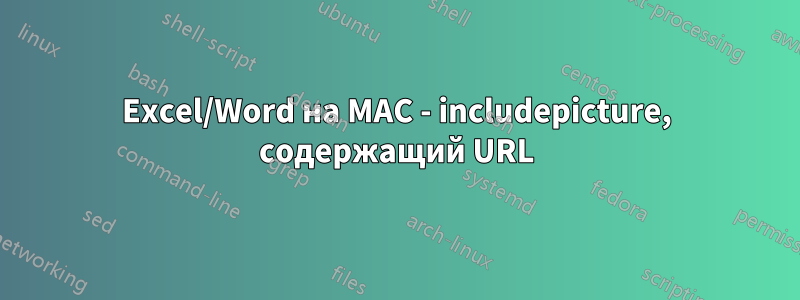 Excel/Word на MAC - includepicture, содержащий URL