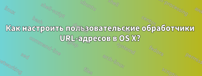 Как настроить пользовательские обработчики URL-адресов в OS X?