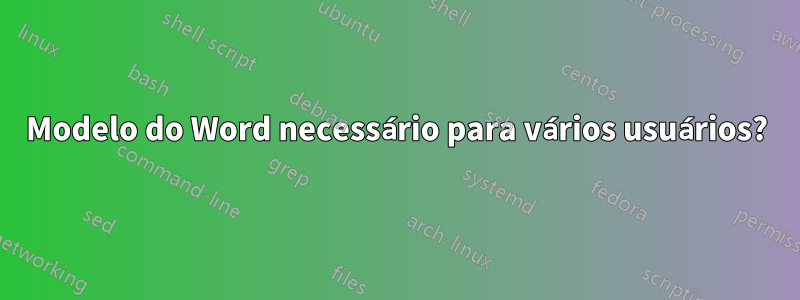 Modelo do Word necessário para vários usuários?