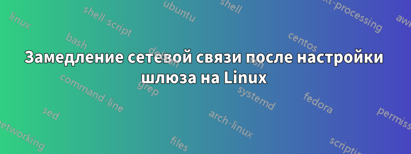 Замедление сетевой связи после настройки шлюза на Linux