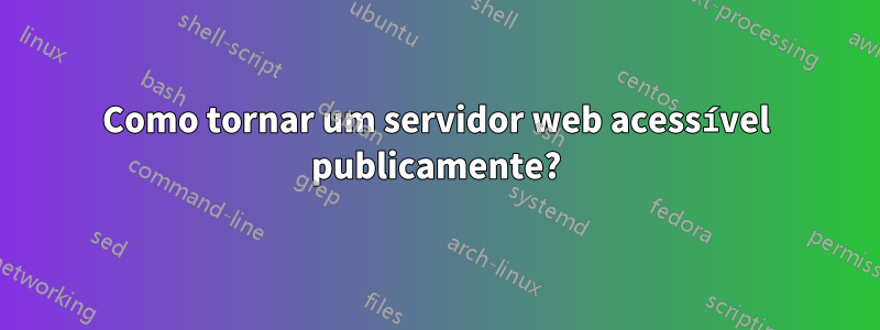 Como tornar um servidor web acessível publicamente?