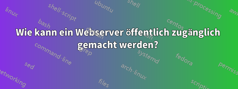 Wie kann ein Webserver öffentlich zugänglich gemacht werden?