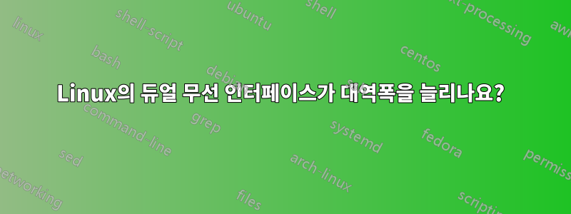 Linux의 듀얼 무선 인터페이스가 대역폭을 늘리나요? 