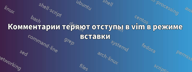 Комментарии теряют отступы в vim в режиме вставки