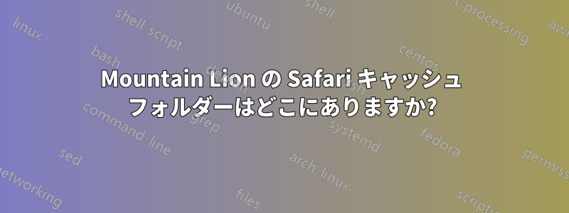 Mountain Lion の Safari キャッシュ フォルダーはどこにありますか?