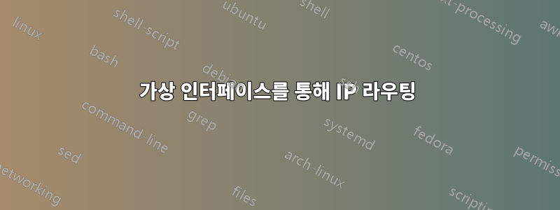 가상 인터페이스를 통해 IP 라우팅