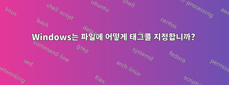 Windows는 파일에 어떻게 태그를 지정합니까?