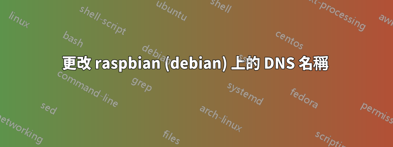 更改 raspbian (debian) 上的 DNS 名稱