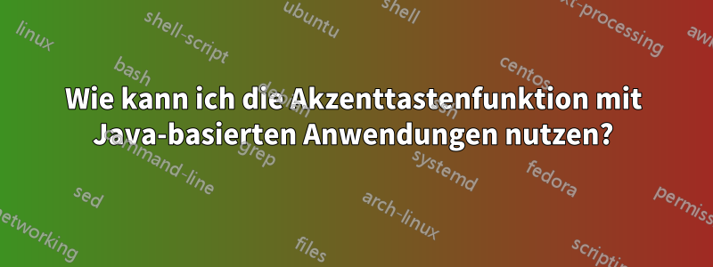 Wie kann ich die Akzenttastenfunktion mit Java-basierten Anwendungen nutzen?